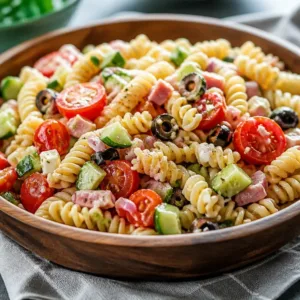 Delicious pasta salad recipe for a quick and easy family dinner