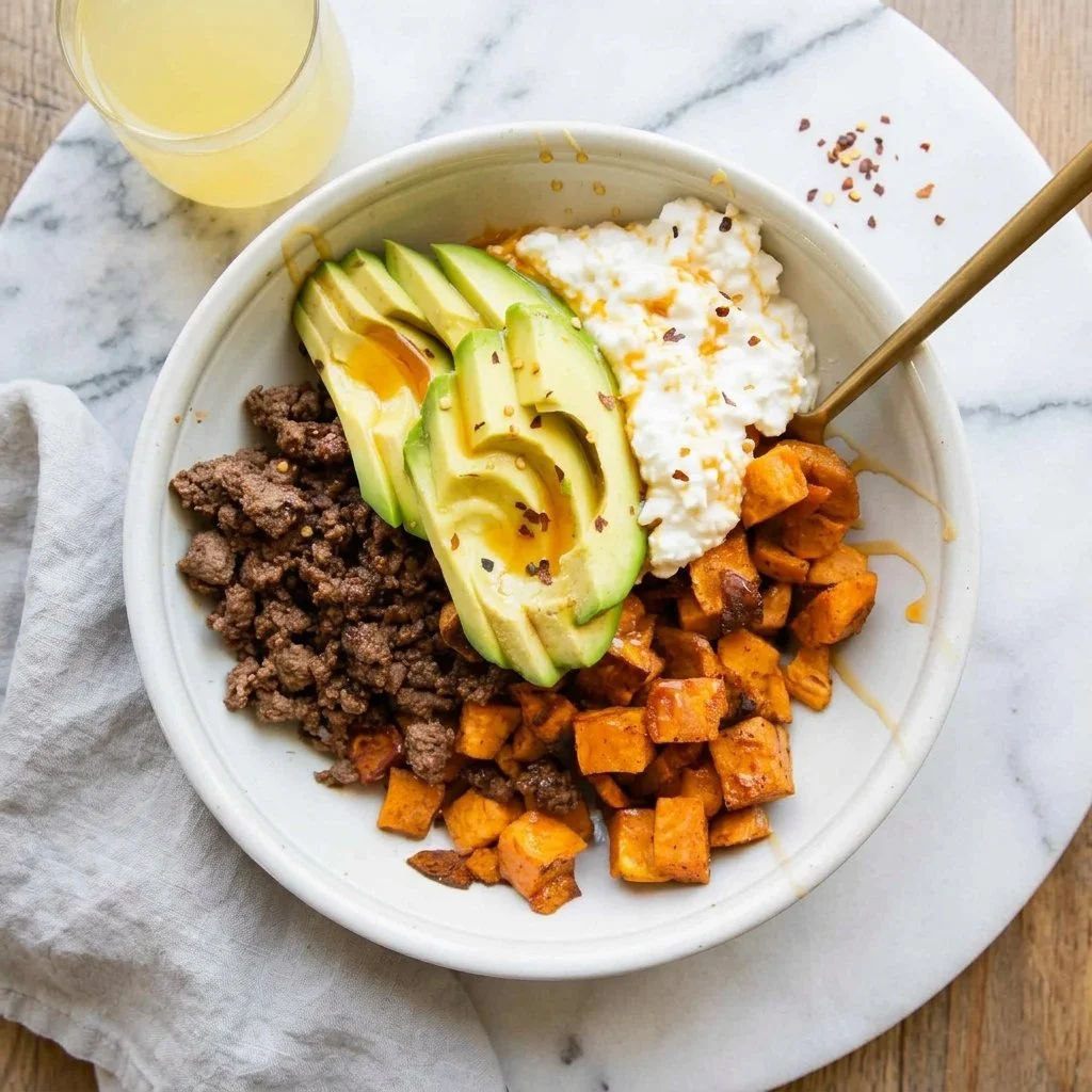 Hot Honey Ground Beef Bowls