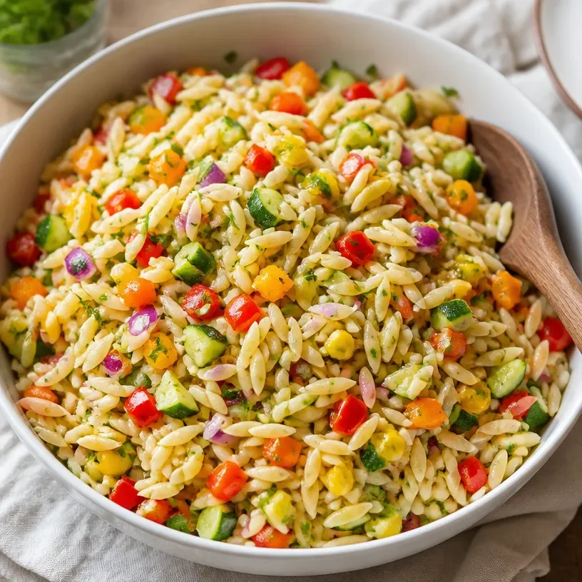 Rainbow Orzo Salad
