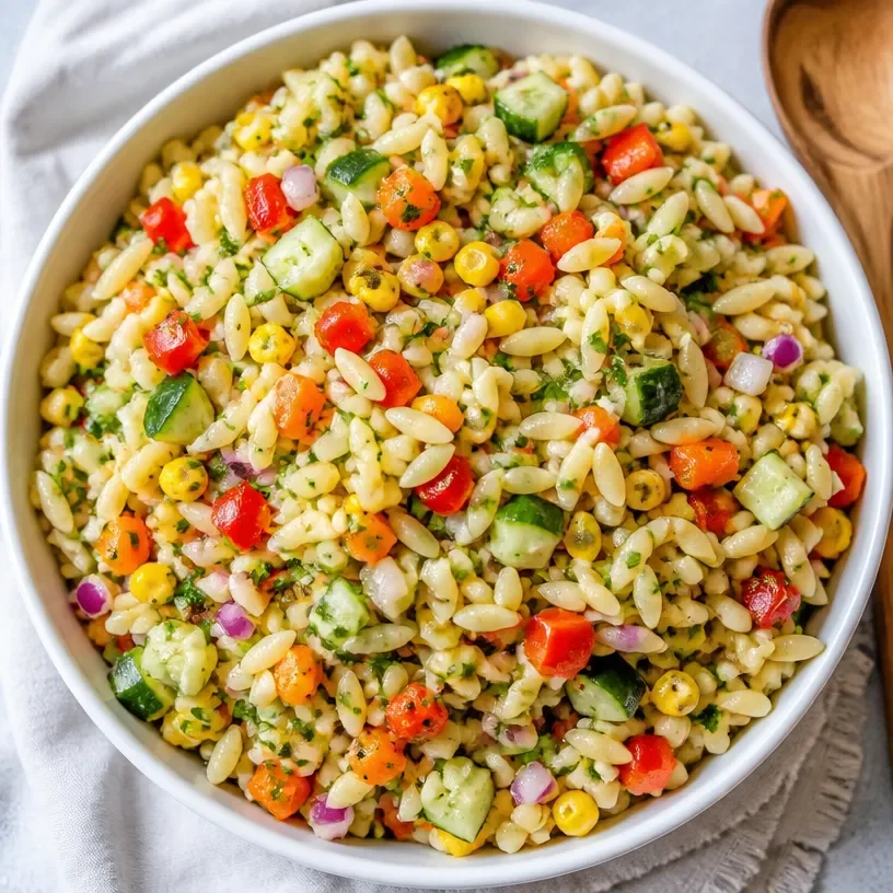Rainbow Orzo Salad