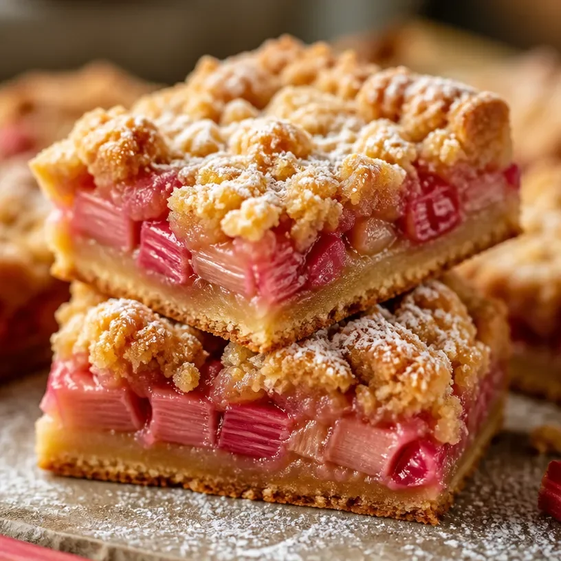 Rhubarb Custard Bars