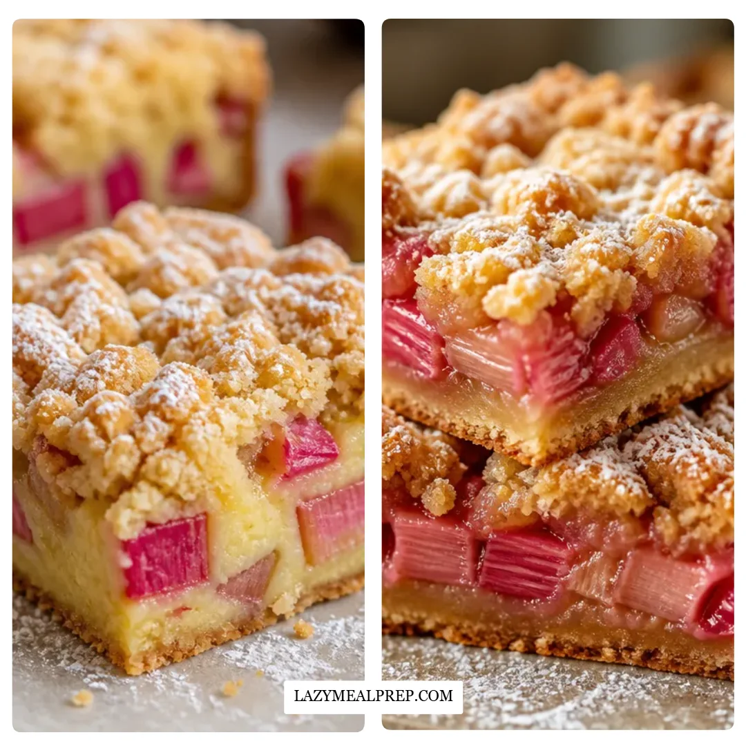 Rhubarb Custard Bars Cozy Comfort