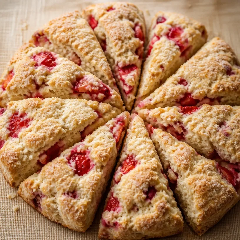 Rhubarb Vanilla Bean Scones