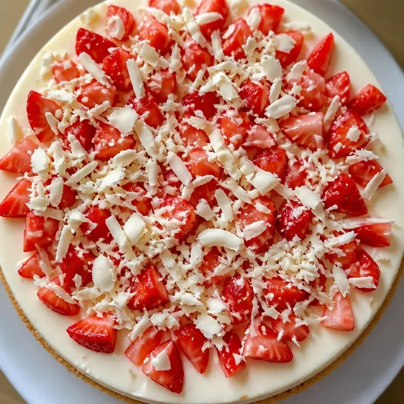 Rich White Chocolate Rhubarb Cheesecake - moanaskitchen