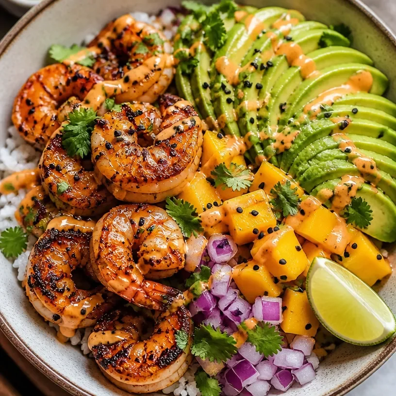The Ultimate Charred Shrimp and Avocado Bowl