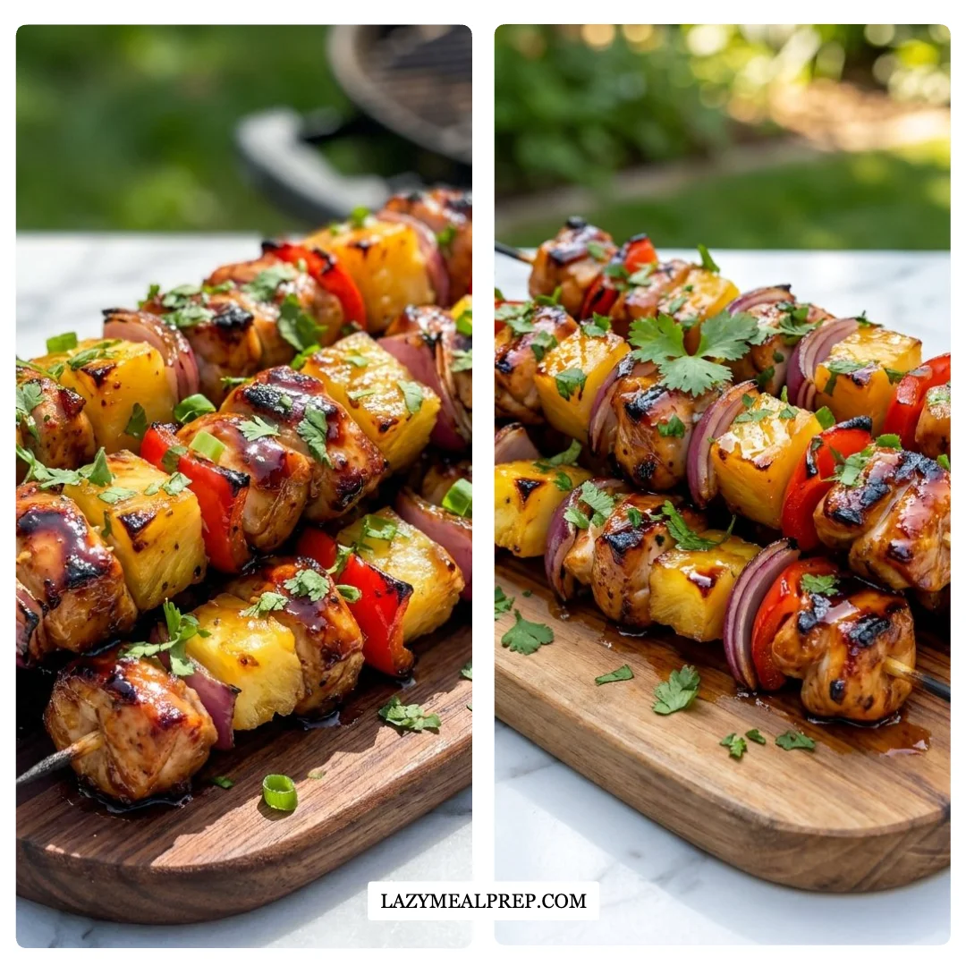 4th of July Spicy Honey Grilled Chicken Skewers