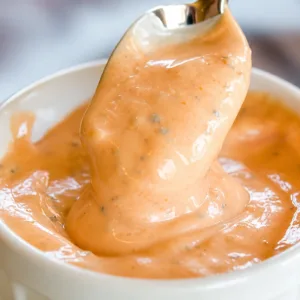 Delicious homemade burger sauce recipe with mayonnaise, ketchup, and pickles.