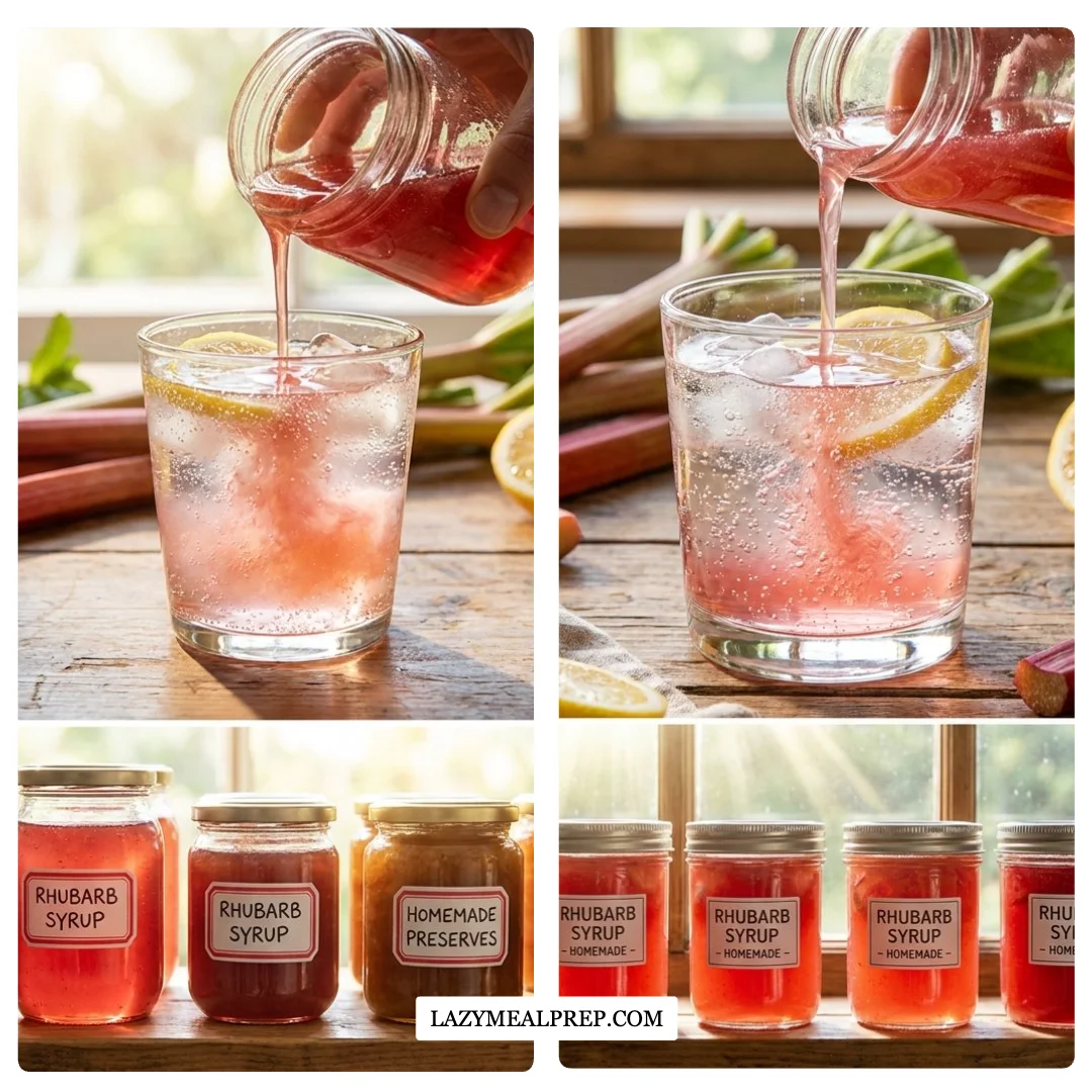 Canning Rhubarb Simple Syrup Comforts