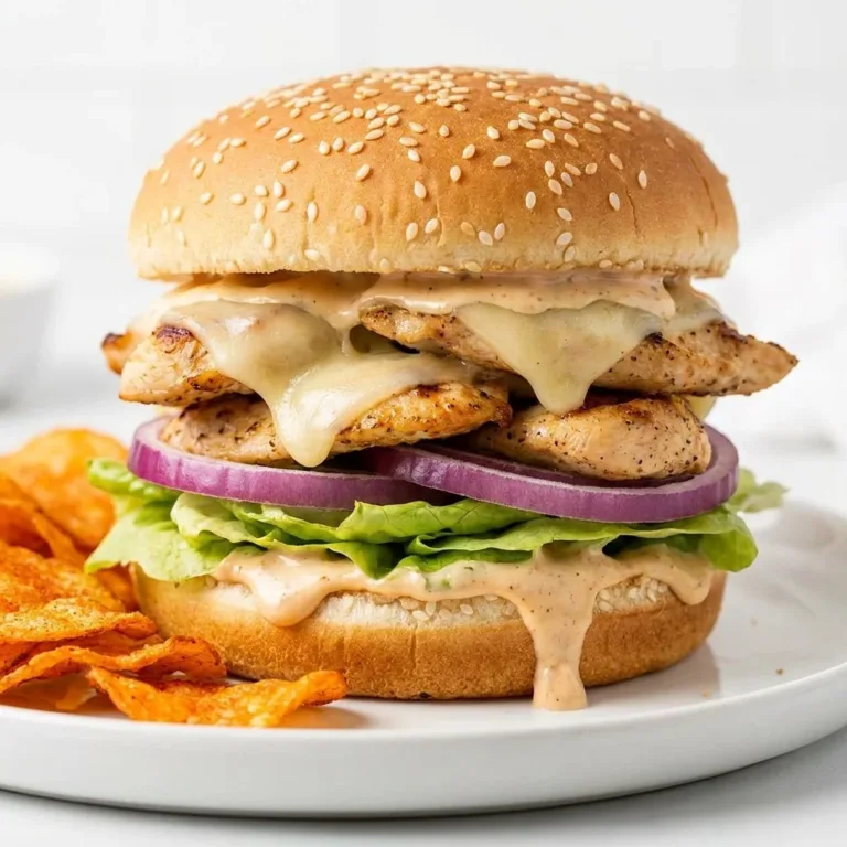 Delicious Chicken Caesar Burger served with fresh toppings