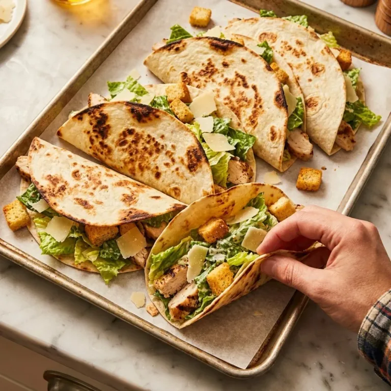 Chicken Caesar Tacos ready for a quick family meal