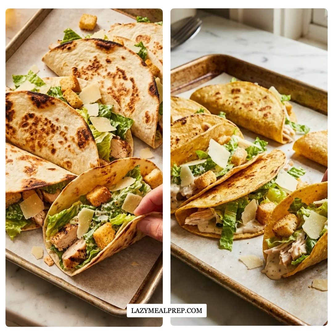 Chicken Caesar Smash Tacos For Quick Family Meals