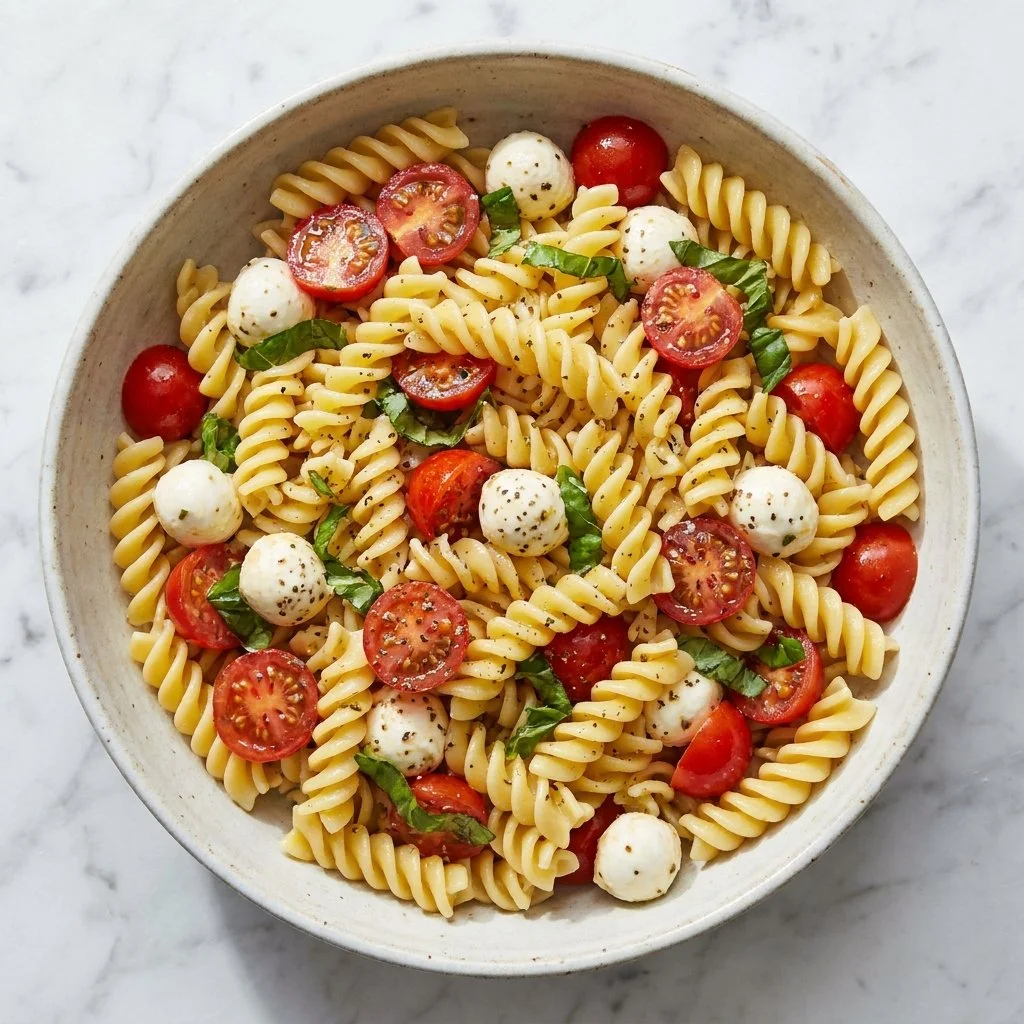 Creamy Caprese Pasta Salad
