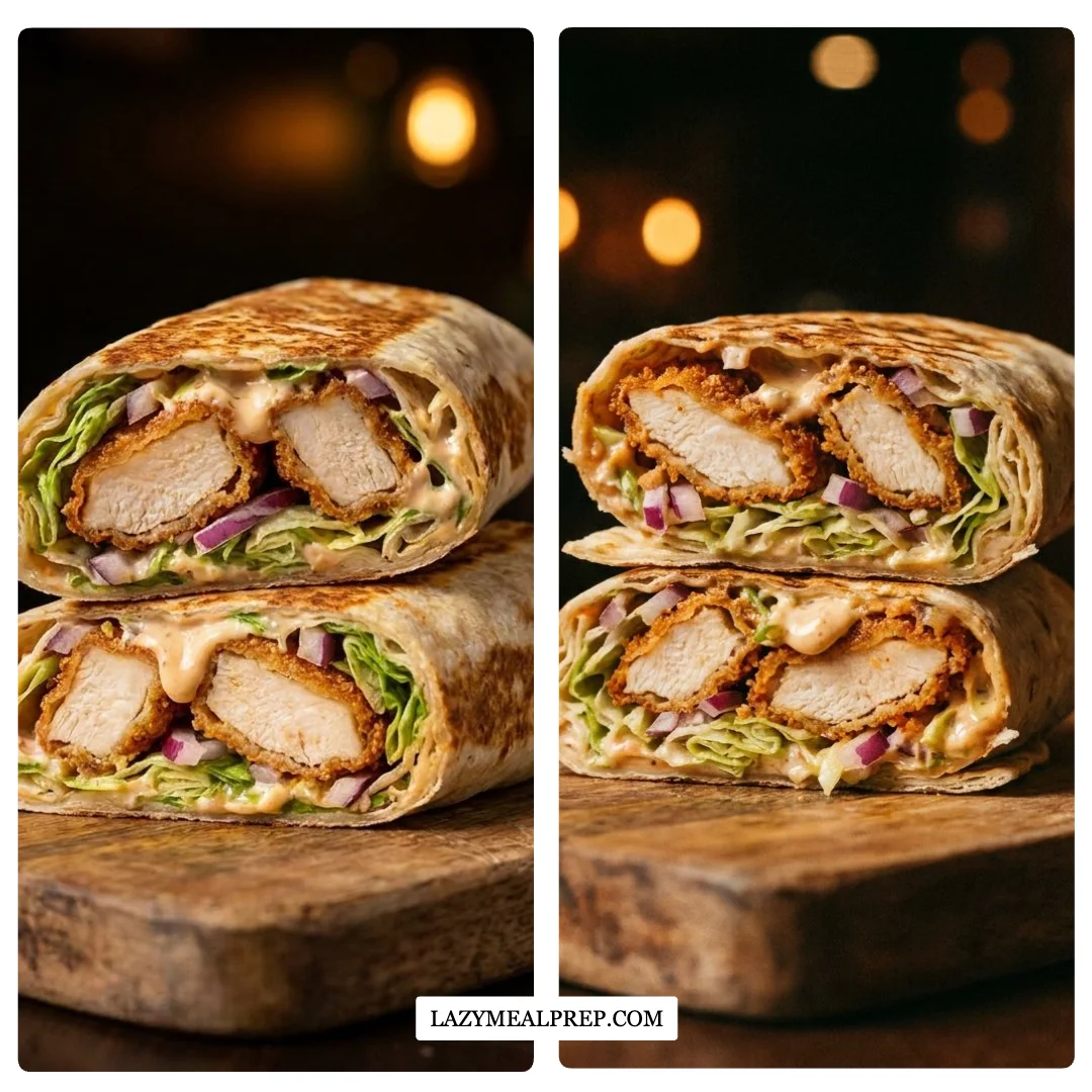 Crispy Chicken Caesar Wrap Home