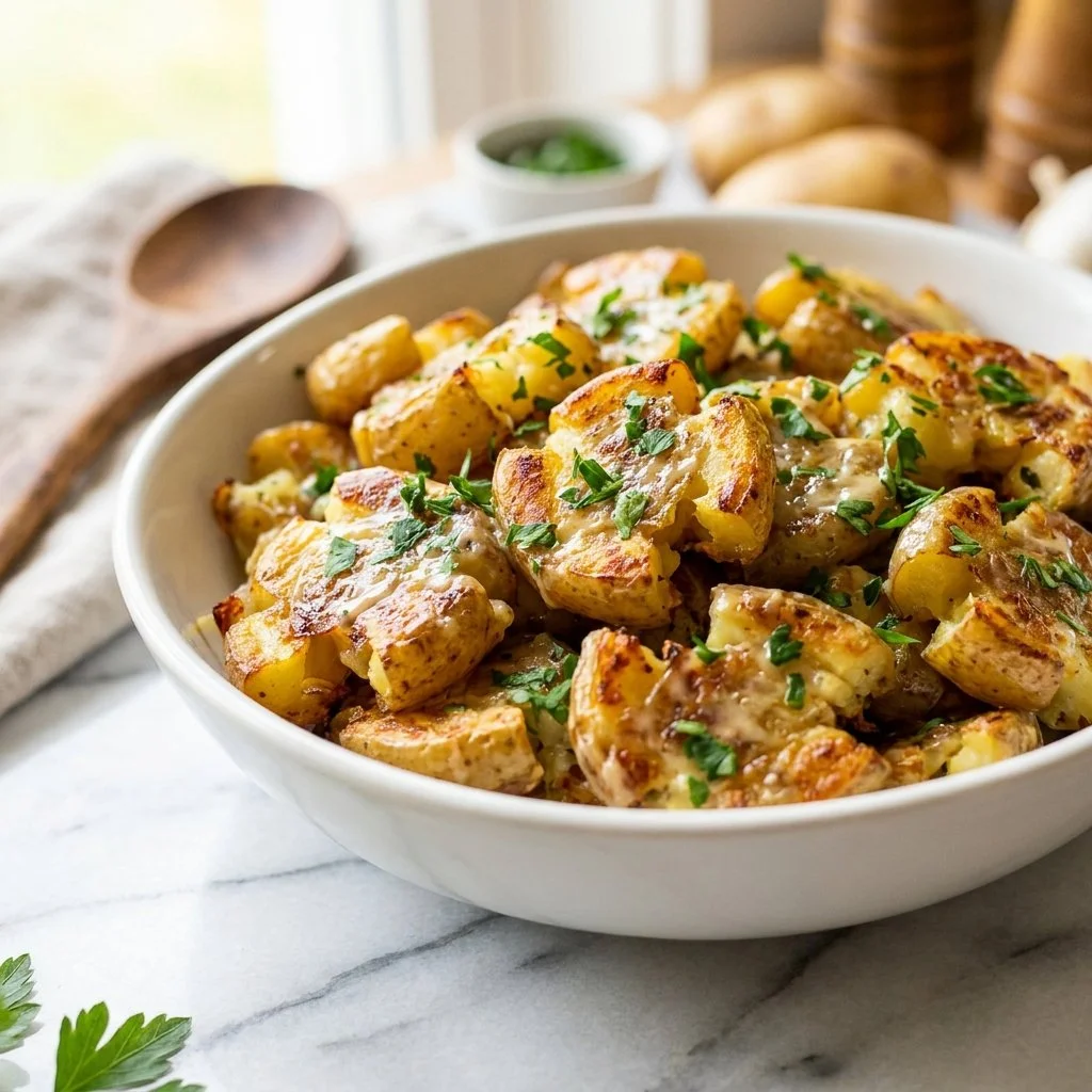 Crispy Smashed Potato Salad