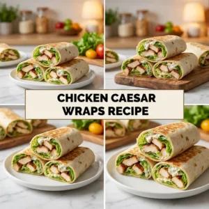 Delicious chicken caesar wrap ready for a quick, flavorful lunch