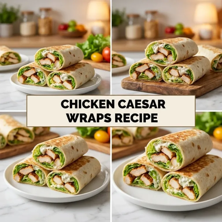 Delicious chicken caesar wrap ready for a quick, flavorful lunch