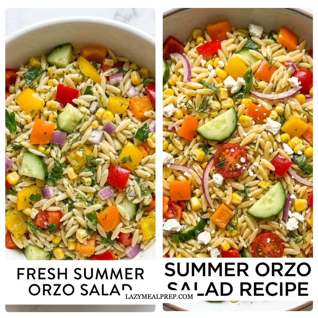 Easy Summer Orzo Pasta Salad For Quick Dinners