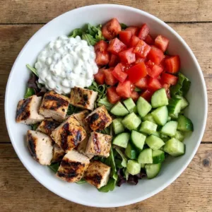 Delicious Greek Chicken Bowls with fresh ingredients and vibrant flavors