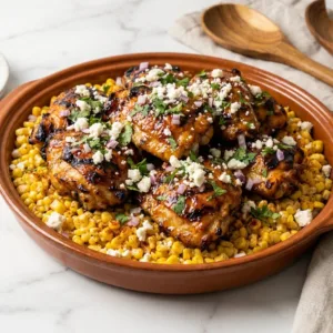Grilled Chicken and Corn Salad with vibrant vegetables in a bowl