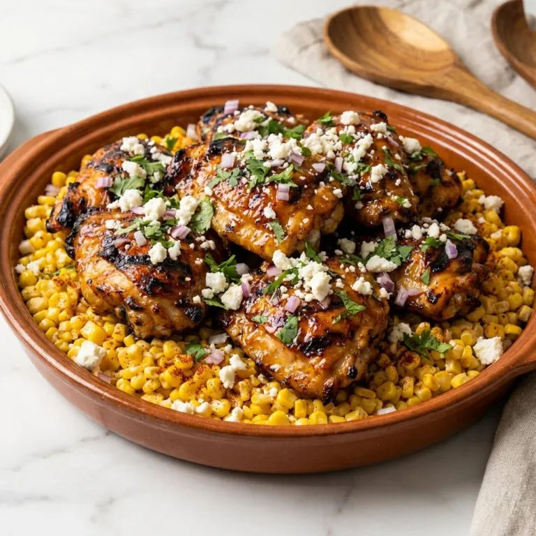 Grilled Chicken and Corn Salad with vibrant vegetables in a bowl