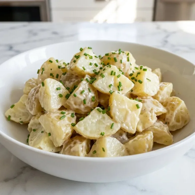 Jamie Oliver's quick and easy potato salad recipe served in a bowl