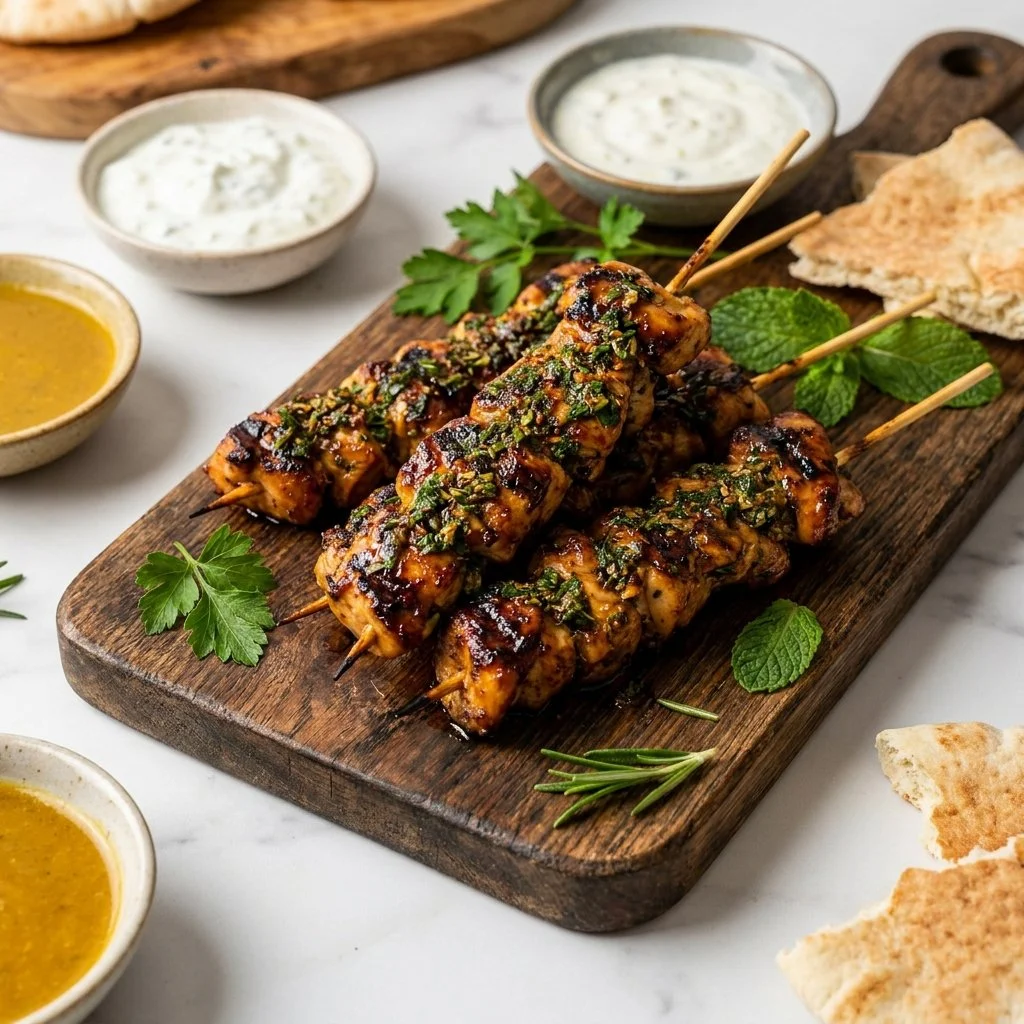 Lemon Herb Chicken Skewers