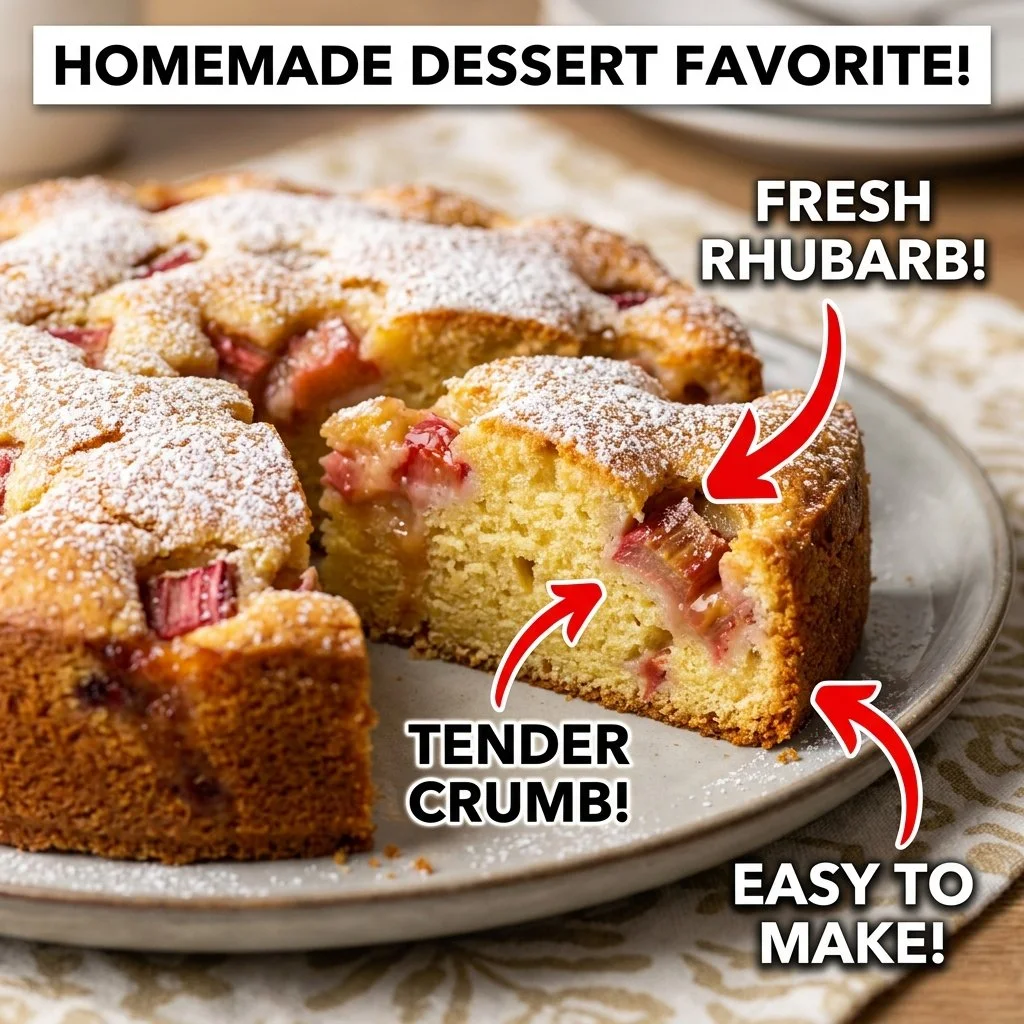 Norwegian Rhubarb Cake – Tender Crust Recipe