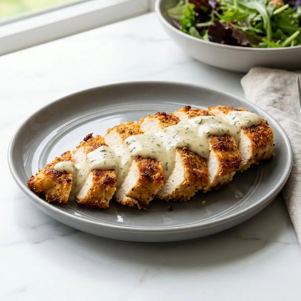 Caesar Chicken with Creamy Parmesan Sauce