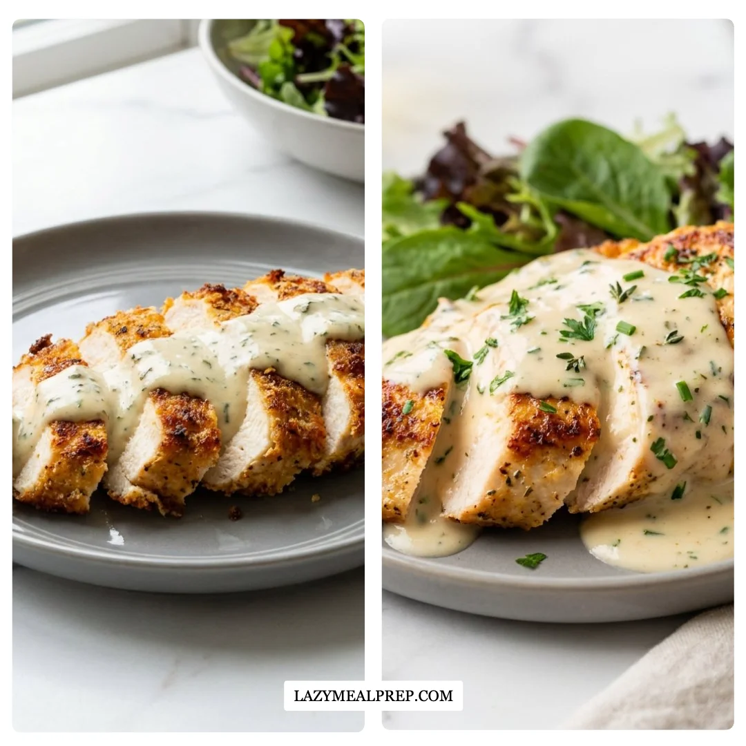 Quick Caesar Chicken In Creamy Parmesan Sauce