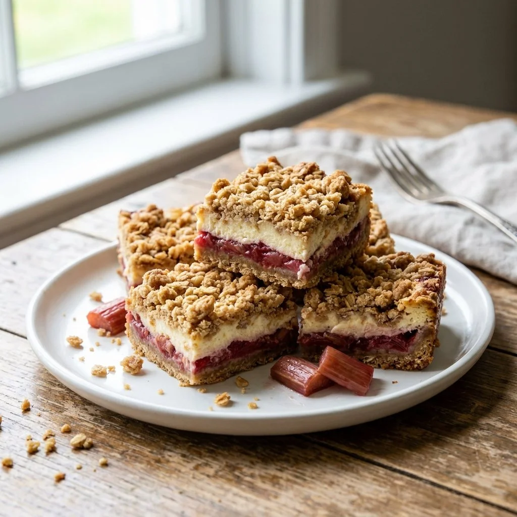 Rhubarb Cheesecake Bars