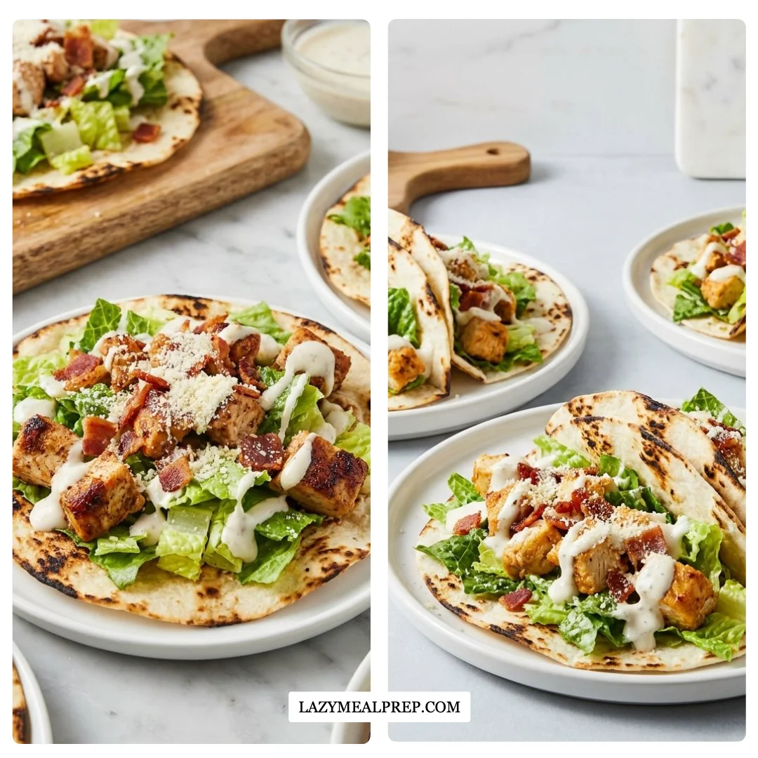 Smash Chicken Caesar Tacos: Quick, Easy Dinner