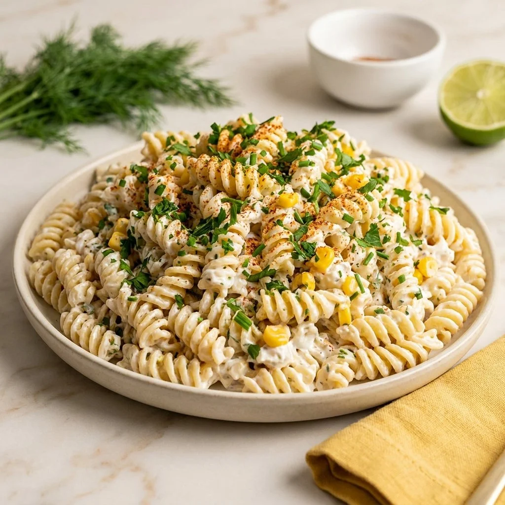 Tasty Elote Pasta Salad Greek Yogurt - moanaskitchen